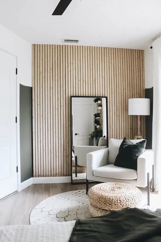 Vertical Slats Wall Accent Idea